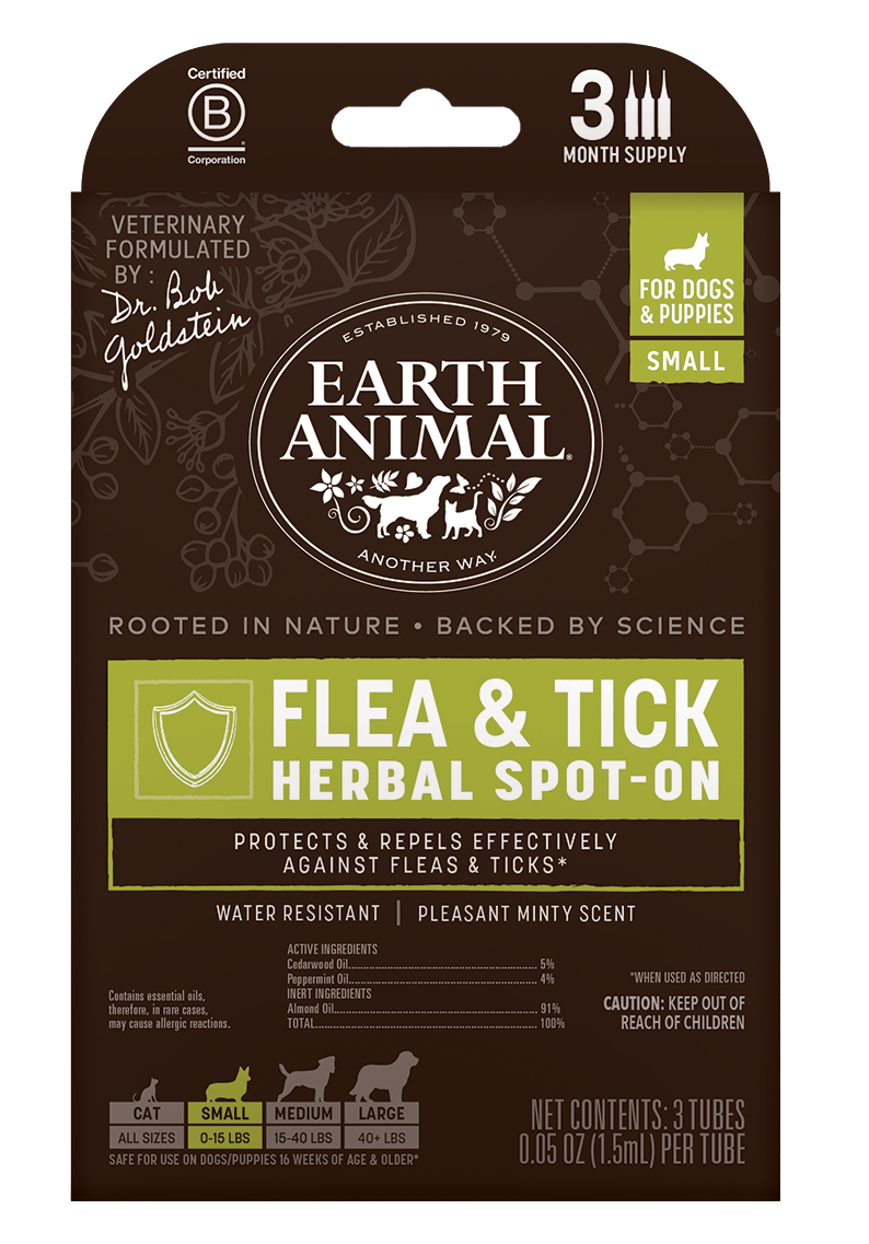 Earth Animal Flea & Tick Program Herbal Drops for Dogs - Spot On