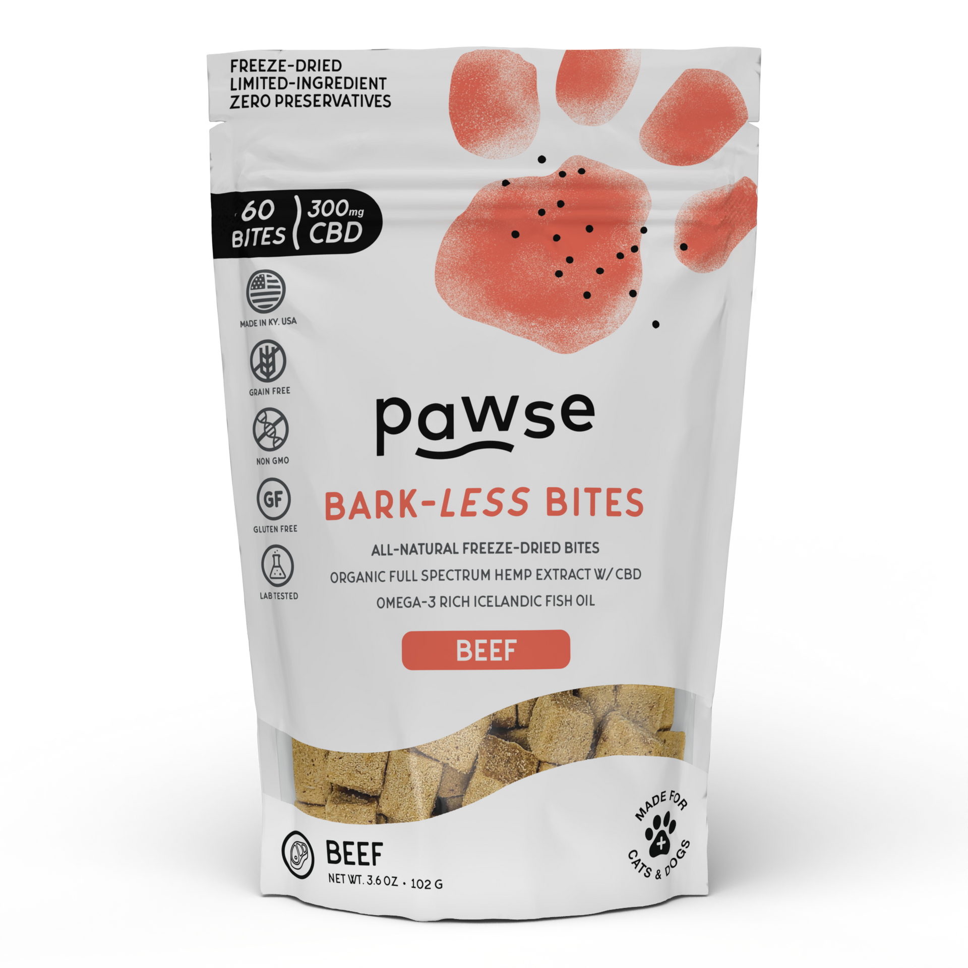 Pawse Bark-Less Bites Beef