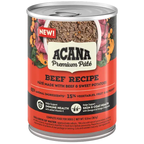 Acana Premium Pate Canned Dog Food Beef