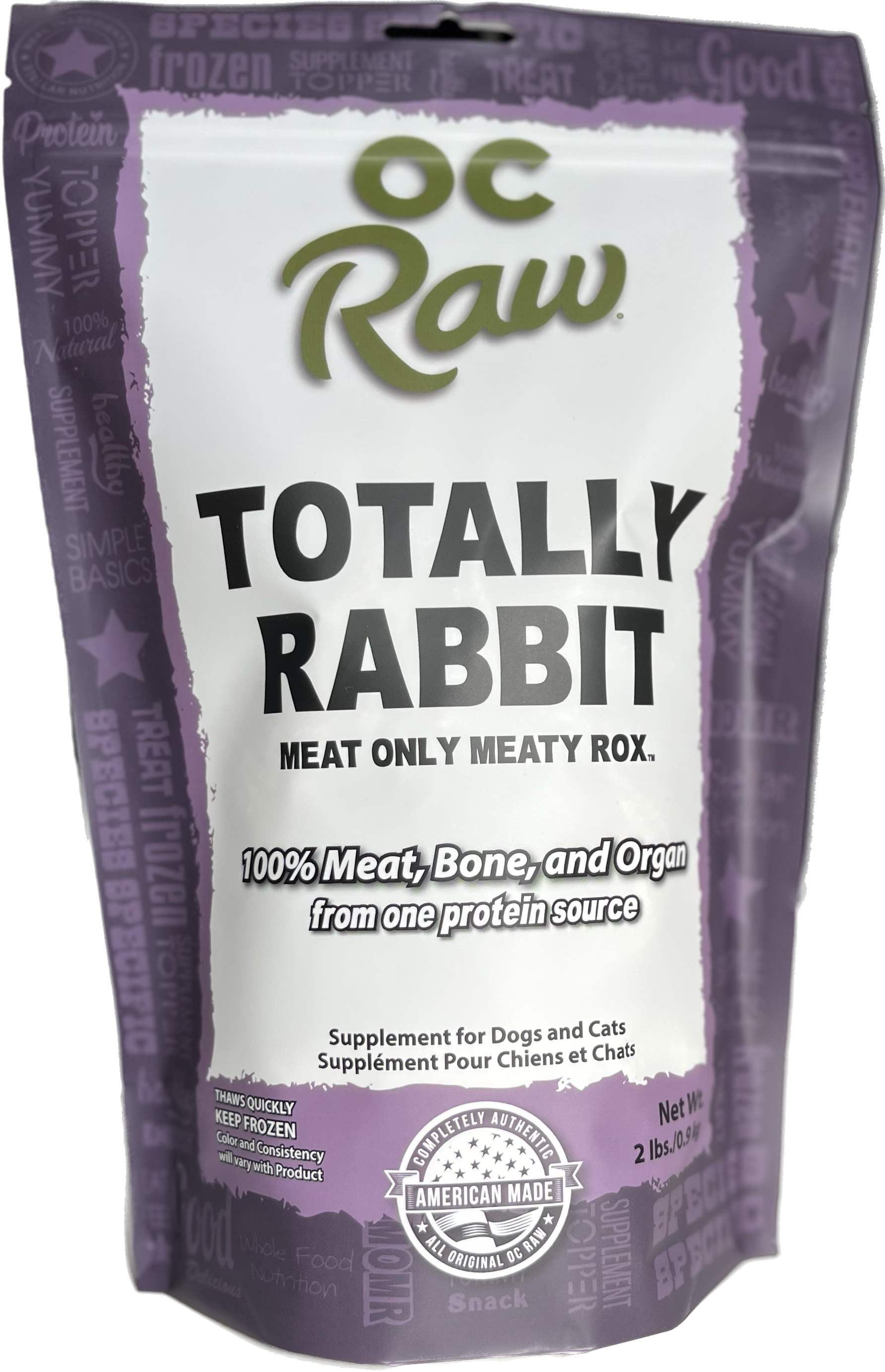 OC Raw Rabbit &amp; Produce Meaty Rox