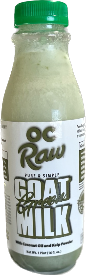 OC Raw Pure GREEN Goat Milk - Pint Size