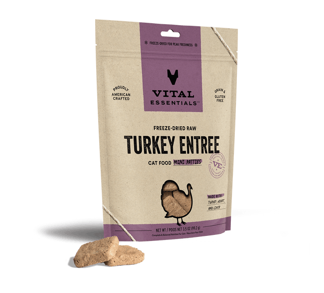 Vital Essentials Dinner Patties Freeze-Dried Grain Free Cat Food