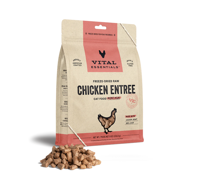 Vital Essentials Mini Nibs Freeze-Dried Grain Free Cat Food