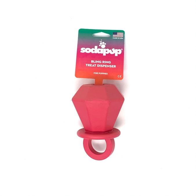 Sodapup Pink Bling Ring Treat Dispenser for Puppies