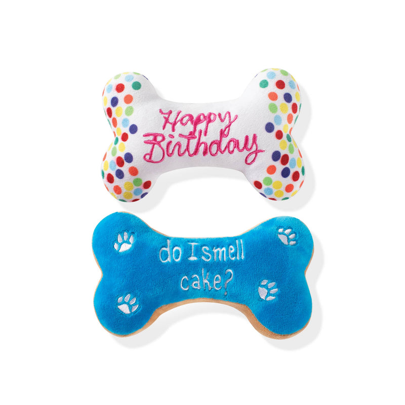 Plush Dog Toy - Birthday Bone