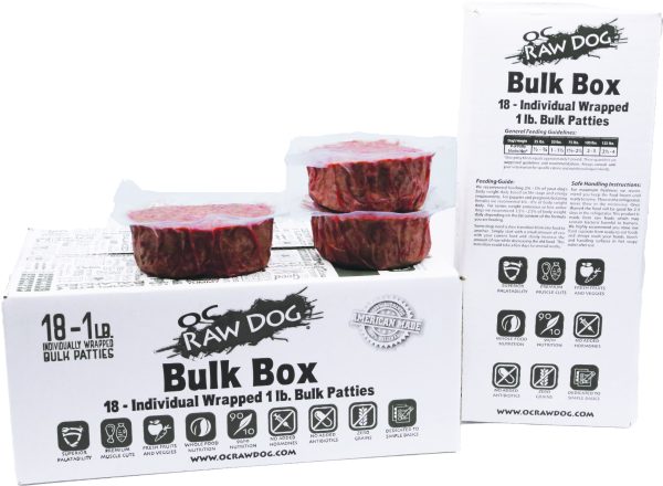 OC Raw Dog Duck & Produce Bulk Raw Frozen Dog Food (18 lb)