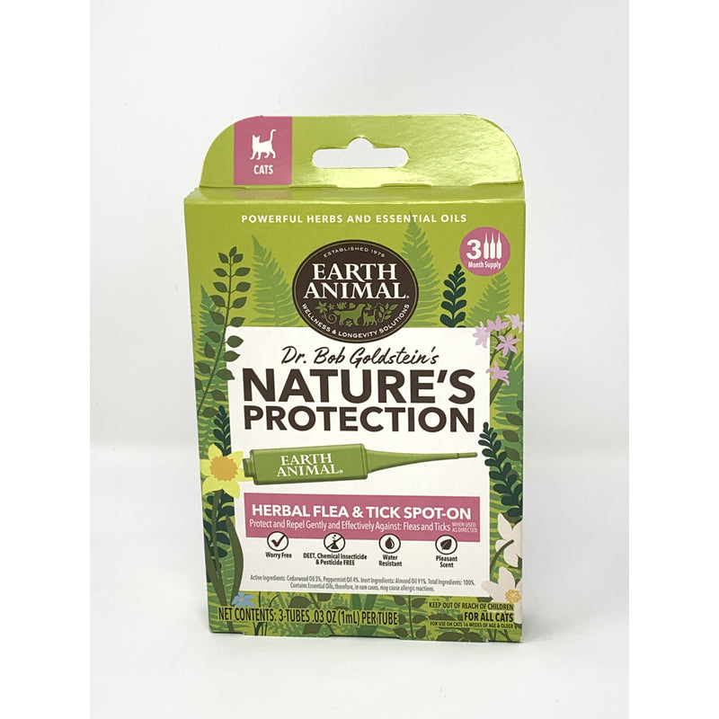 Earth Animal Nature’s Protection Flea & Tick Herbal Spot-On For Cats