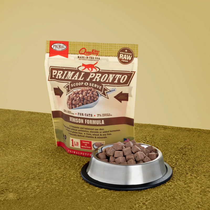 Primal Pronto Venison Frozen Raw Cat Food