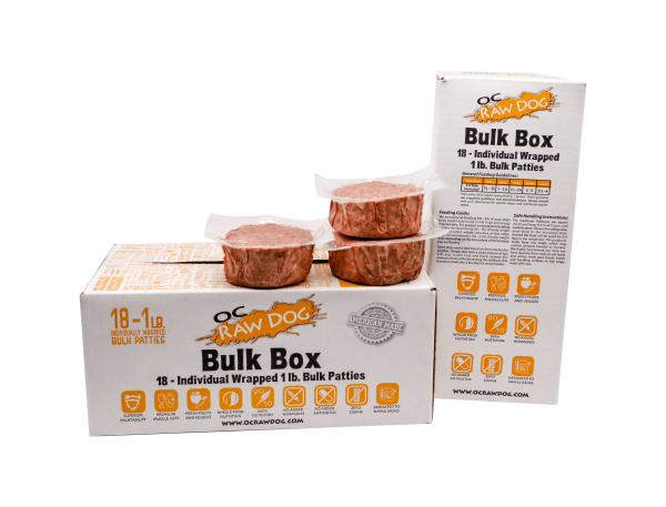 OC Raw Dog Chicken & Produce Bulk Raw Frozen Dog Food (18 lb)