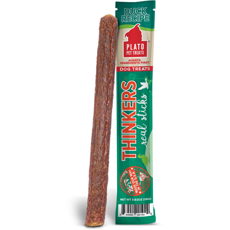 Plato Thinkers Meat Stick Dog Treats - Singles