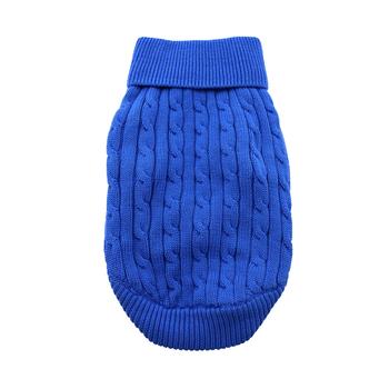 Doggie Design Combed Cotton Cable Knit Dog Sweater