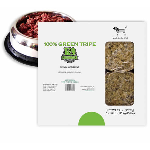 K9 Kraving 100% Green Tripe Patties - Dietary Supplement