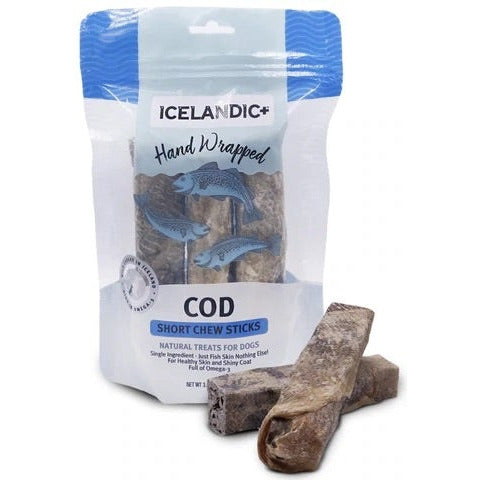 Icelandic+™ Hand Wrapped Cod Short Chew Sticks