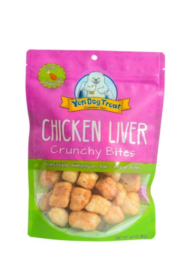 Yeti Dog Treat Chicken Liver Crunchy Bites