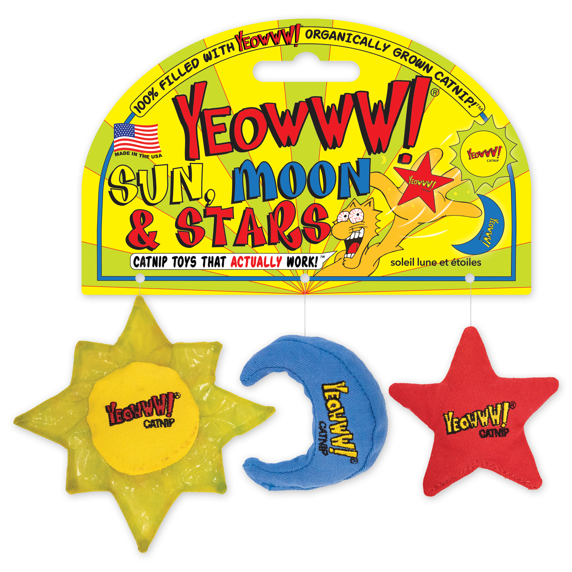 Yeowww Sun, Moon, and Stars Catnip Toys