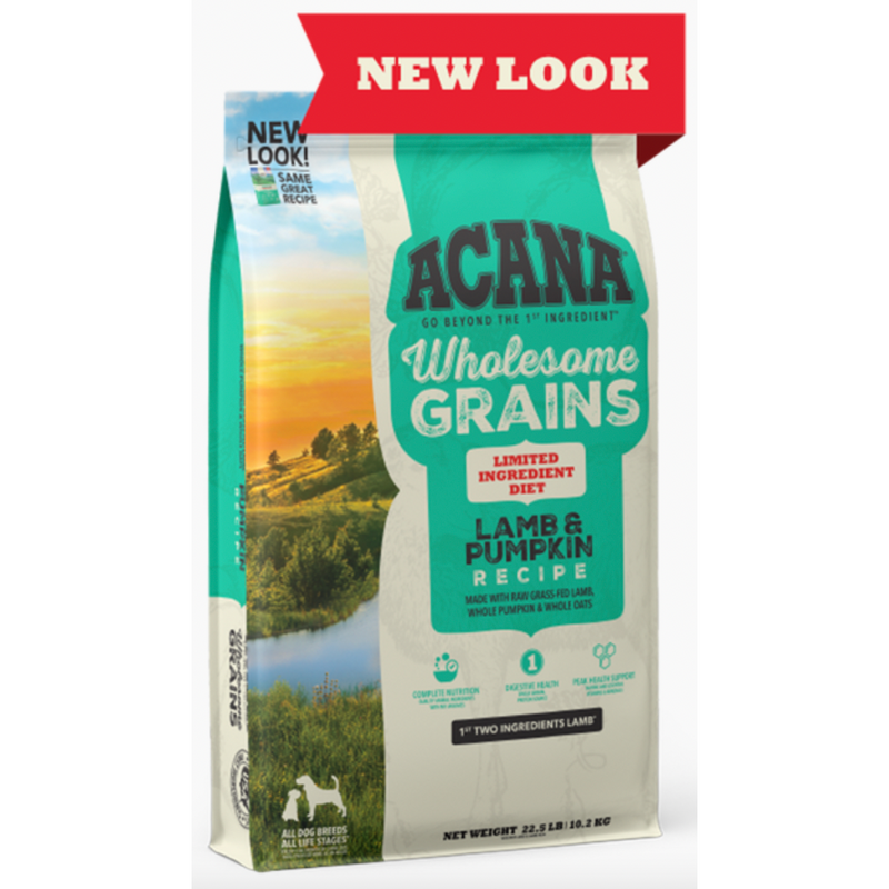 Acana Wholesome Grains, Lamb & Pumpkin Recipe, Limited Ingredient Diet Dry Dog Food
